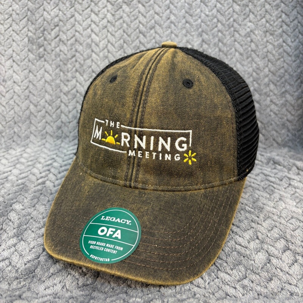 Legacy Old Favorite Morning Meeting Snapback OS Brown Black Trucker Hat